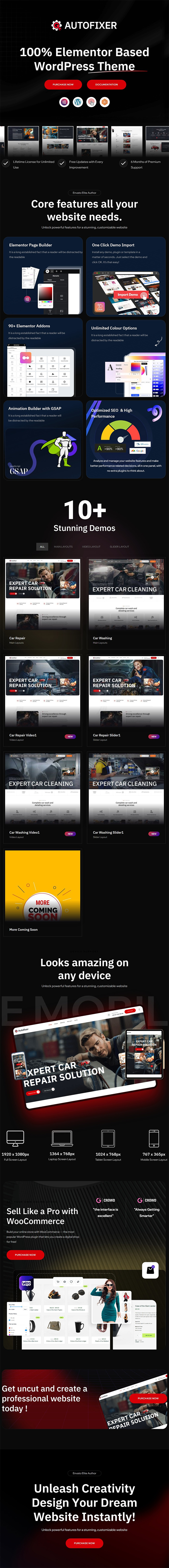 Autofixer - Car Wash & Repair Shop WordPress Theme
