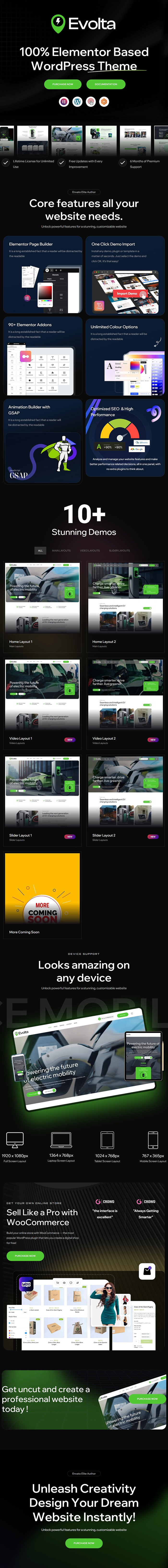 Evolta - Electric Vehicle Charging Station WordPress
