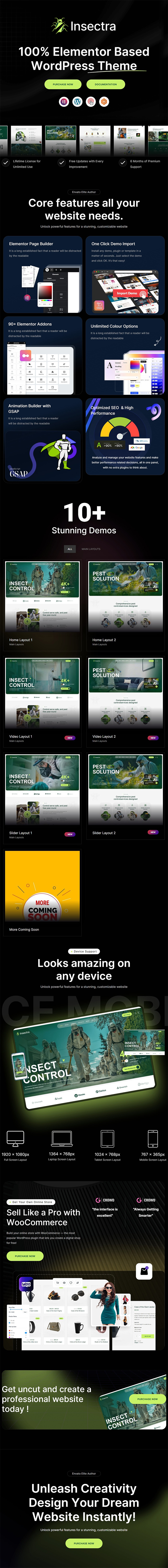 Insectra - Pest Control Bugs WordPress Theme