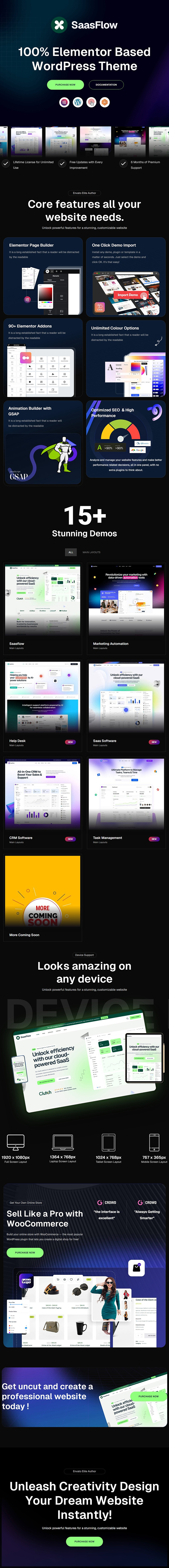 Saasflow - SaaS Startup WordPress